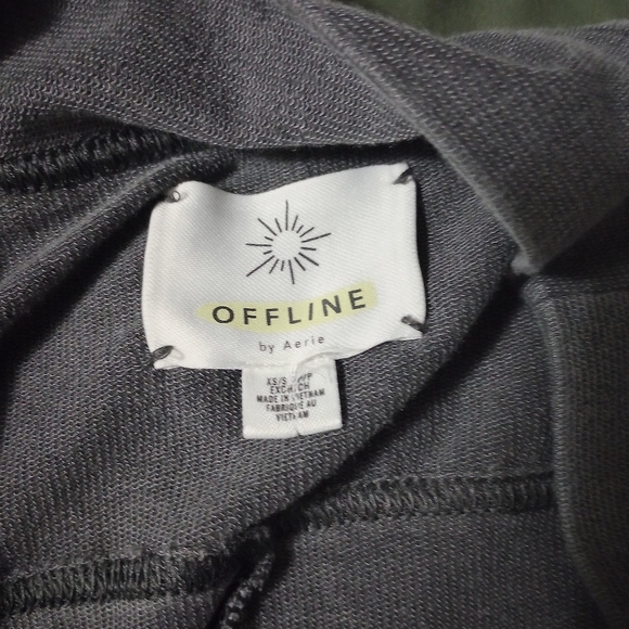 Aerie Charcoal Open Front Cardigan - Picture 3 of 3